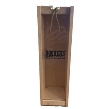 Booker's True Barrel Bourbon Empty Wooden Box w/ Plastic Logo Sliding Lid picture