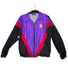 Vintage AIX Coca-Cola Red Hot Summer Jacket Large Black Purple Red Nylon USA picture