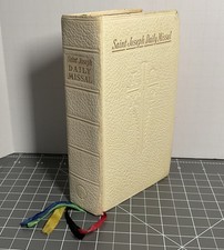 1961 CATHOLIC SAINT ST. JOSEPH DAILY MISSAL Confraternity Color Ill w/ BOOKMARKS picture