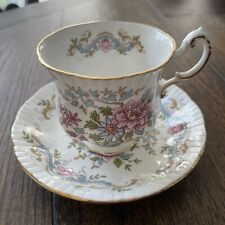 Royal Standard Fine Bone China England Teacup&Saucer Flowers Gold Pink ~Mandarin picture