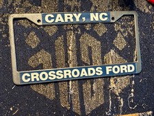 Crossroads Ford Cary NC Metal Dealership License Plate Frame Tag picture