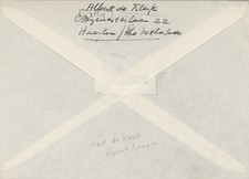 Albert de Klerk- Signed Envelope picture