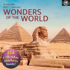2027 Square Wall Calendar-  Wonders of the World 12 x 12 Inch, 16-Month picture
