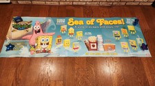 Vintage 2009 Burger King SpongeBob Sea of Faces Kids Window Poster Transparency picture
