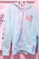 Mezzo Piano Angel Blue Hoodie L Watercolor Blue Near Mint Kids Girls picture