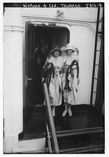Photo:Norma and Constance Talmadge 1920s Silent Film Stars on Ship Deck picture