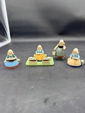 Vtg Germany Erzgebirge Expertic Wooden Fish Monger Handcrafted Figurines Lot picture