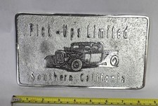 Vintage Cast Aluminum  Pick- Ups Limited  Southern California Car  Plaque picture