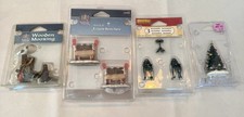Lot Of 4 New In Package LEMAX Accessories, Wooden Mooring Eclair Benches, Etc picture