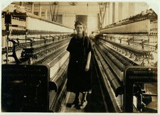 Photo:Fall River Massachusetts Girl Between Looms 1916 Textile Mill Worker picture