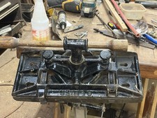 Oliver Vintage Original Cast Iron Woodworking Bench Vise Clamp Wood Handle picture