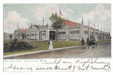 Dallas TX Exposition Building Tuck's Postcard 1907 Texas State Fair picture