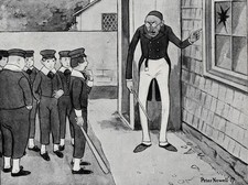 Peter Newell Cartoon Print Broken Window Schoolboy Humor 1901 Harper's Leaf picture