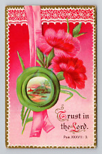Postcard Carnation Flowers 
