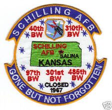 USAF BASE PATCH, SCHILLING AFB, SALINA  KANSAS, GONE BUT NOT FORGOTTEN Y   picture