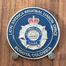 Australian Federal Police Bogota Colombia Liaison Office Challenge Coin  M#14 picture