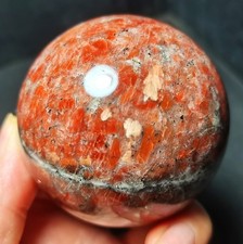 Rare 382G Natural Polished Gold Sun Agate Crystal Ball Healing A162 picture
