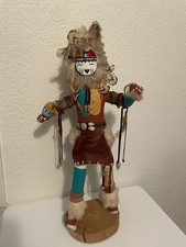 Traditional Large Dancing Kachina Doll With Shells  Handcrafted Hand painted picture