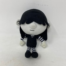 Nickelodeon The Loud House Lucy Loud Goth 8 Inch Plush Doll Black White Striped picture