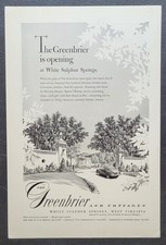 1948 Greenbrier White Sulphur Springs WV Vintage Print Ad Post War Living a151 picture