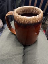 HULL OVEN PROOF BROWN DRIP GLAZE BEER STEIN COFFEE TEA MUG 5