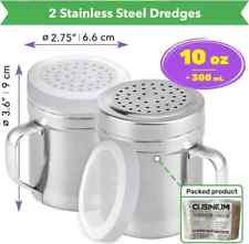 Metal Salt Pepper Dredge Shakers - with Handle - Seasonings Spice Shakers  picture