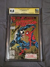 Amazing Spider-Man #375 CBCS 9.0  white pages 3/93 Signed Mark Bagley Gold Foil  picture