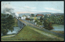 1908 Woodsville New Hampshire from Wells River Vermont Vintage Postcard A2809 picture
