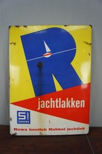 Original Enamel Sign Sikkens Jachtlakken Rubbol Jachtlak Ruwa Bootlak Holland picture
