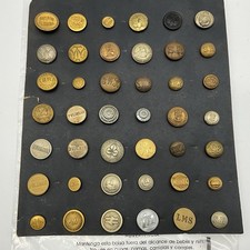 42 Vintage Railroad Uniform & Station Buttons Pullman Boston Terminal Lot picture