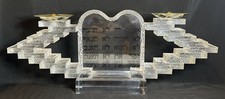 Shlomi Haziza Lucite Ten Commandments Art 26-1/2” Candelabra picture