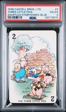 1938 Castell Brothers Three Little Pigs Shuffled Symphonies Blue PSA 4 Pop 1 picture