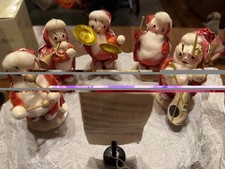 Vintage Lot of Six Musical Santa Band - 1940’s Japan cotton-crepe paper picture