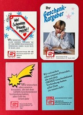 4 x GDR advertising pocket calendar 1986 - 89 Genex (159053 picture