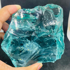 Aqua Obsidian Crystal Chunk Gemstone 1110-1210 CT – Energy Healing Stone picture