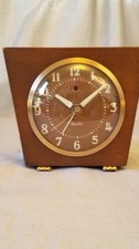 Westclox Canada ‘Sphinx’ Mid-Century Alarm Clock 1950’s Mahogany Working picture