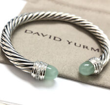 David Yurman Sterling Silver With Chalcedony & Diamond Classic Bracelet Size M picture