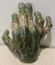 Early Hagen Renaker Hand Green Extra Finger THINK Vintage Alien Ceramic Miniatur picture