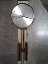 Elgin Mid-Century Modern Weight-Driven Wall Clock Franz Hermle 241-030 Mechanism picture