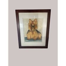 Original Chalk Yorkshire Terrier Yorkie 2011 Framed Matted Signed by Artist picture