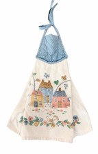 Vintage International Heartland Hanging Kitchen Towel Tie Top Village House Rare picture