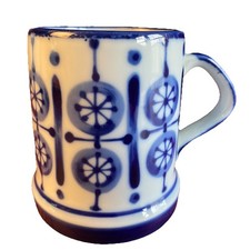 Vintage Nordic C.J. Peterson Mug Wheel Colbalt Blue Hand Painted Rare Japan picture