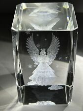 3D Laser Etched Angel Paperweight With Box picture