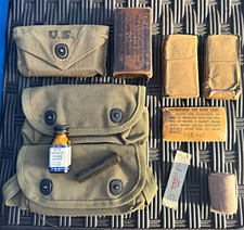 WWII WW2 Era US Army Medical Lot First-Aid Kits w/Contents - Exc picture