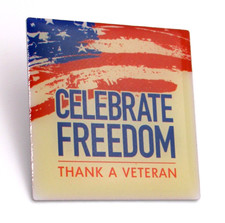 Celebrate Freedom - Thank A Veteran - USA Flag - Lapel Pin picture