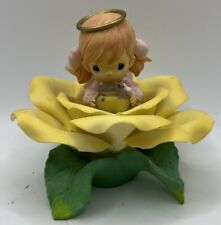 Precious Moments Yellow Rose With Fish Figurine Rare picture