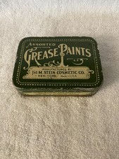 vtg M. Stein Cosmetic Company assorted grease paints tin from the early 1900s picture