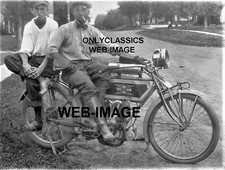 1916 COOL TOUGH GUYS SMOKING CIGS EXCELSIOR-AUTO MOTORCYCLE 8X10 PHOTO AMERICANA picture