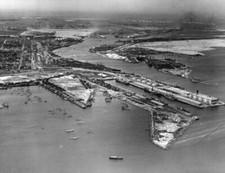 Aerial view of L.A. Harbor Ca OLD PHOTO picture
