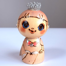 Cute Princess Kokeshi Doll cokets. Masami Kaneko Japanese Art Doll 4.3inch picture